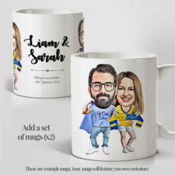 en-GAA-ged Caricature mugs