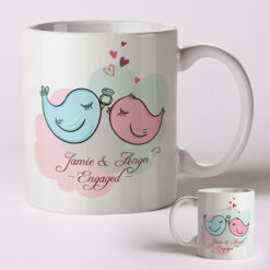 Engaged Love Birds Mug