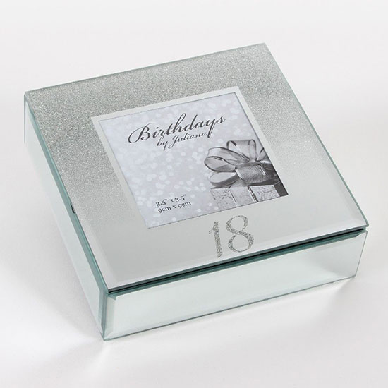 18th Birthday Glitter Mirror Trinket Box | Buy 18th Birthday Gifts