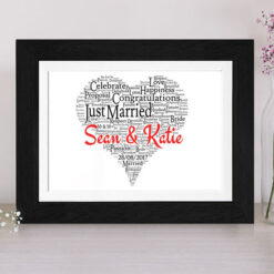 Names in Heart Wedding Present