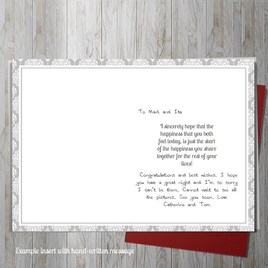 Personalised Card Insert