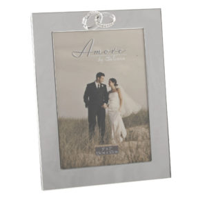 Wedding Frame With Crystal Rings