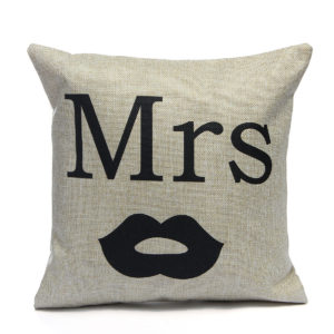 Mrs Printed Cushion Cover