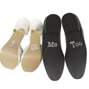 I Do Me Too Set Bridal Groom Shoes Sticker – Clear