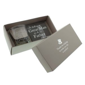 Father of the Bride Whiskey Glass and Coaster