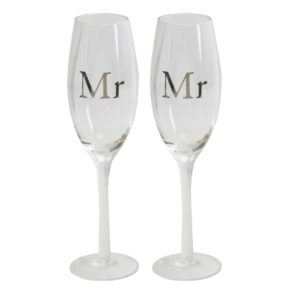 Mr & Mrs Champagne Flutes