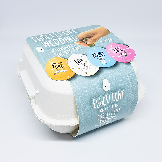 Eggcellent Set of 4 Savings Pots - Novelty Gift