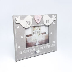 you and me love birds frame