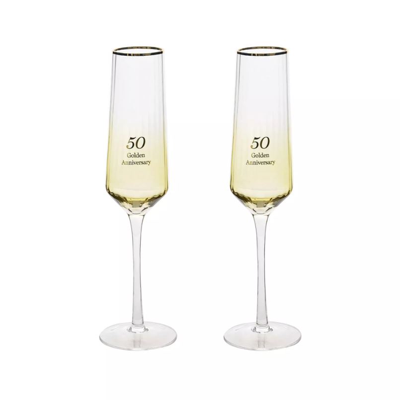 50th Anniversary Straight Flute Set of 2
