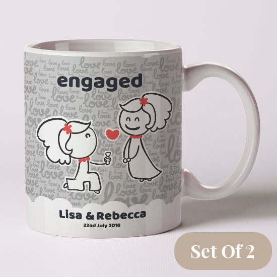 2 Gals Engagement Mugs