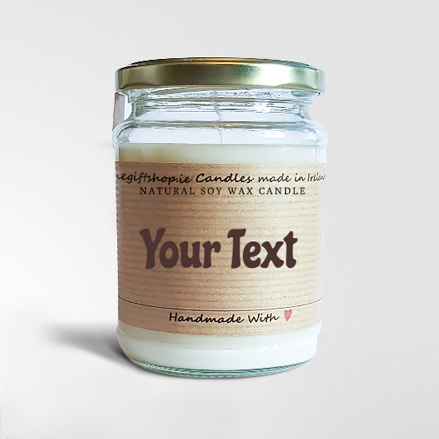 Add Your Own Text Soy Candle