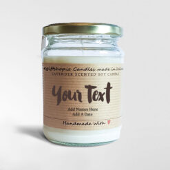 Add Your Own Text Soy Candle
