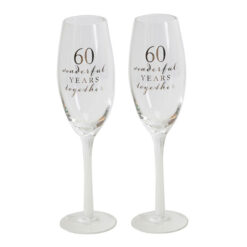 Champagne Flutes Set of Two - 60th Anniversary