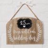 Countdown to our Wedding Chalkboard MDF Plaque