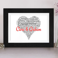 Names In Heart Engagement Gift