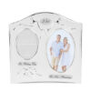 2 Tone Silver Plated Double Photo Frame - 25th Anniversary