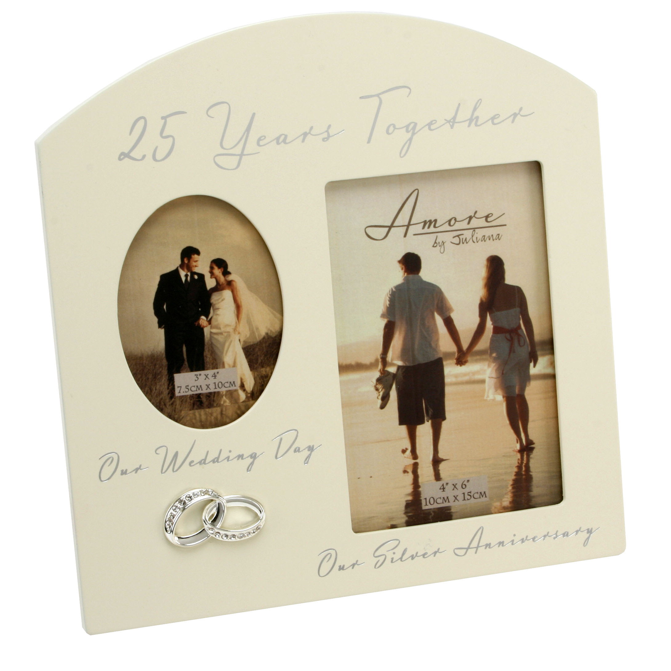 Double Photo Frame - 25 Year Anniversary