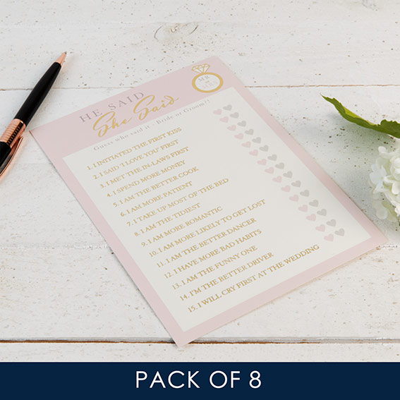 He Said, She Said Party Game