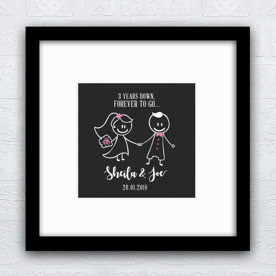 Mr & Mrs Anniversary Gift in Box Frame