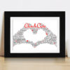 Personalised Named Framed Engagement Gift