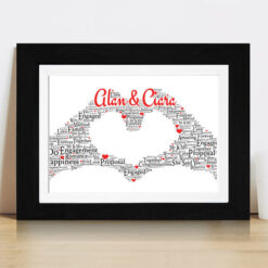 Personalised Named Framed Engagement Gift