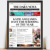 Spoof Daily News Cover Wedding Print