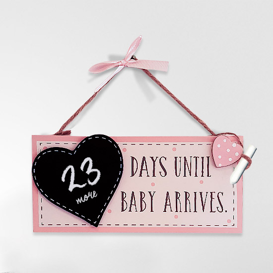 Pink 'Waiting For Baby' Chalkboard