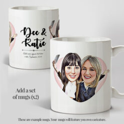 2 Gals Caricature mugs