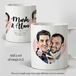 2 Guys Caricature mugs
