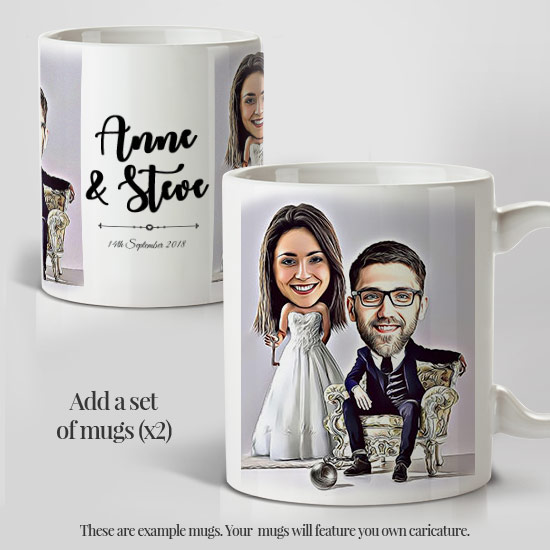 Ball & Chain Caricature mugs