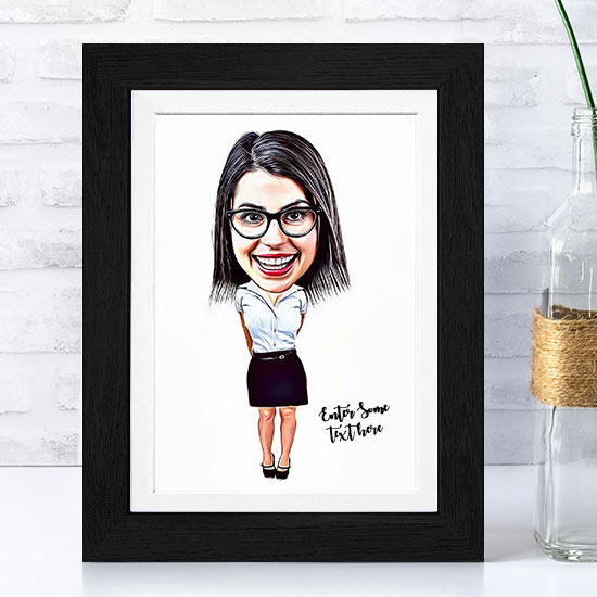 Caricature For Her - Dressed Smart