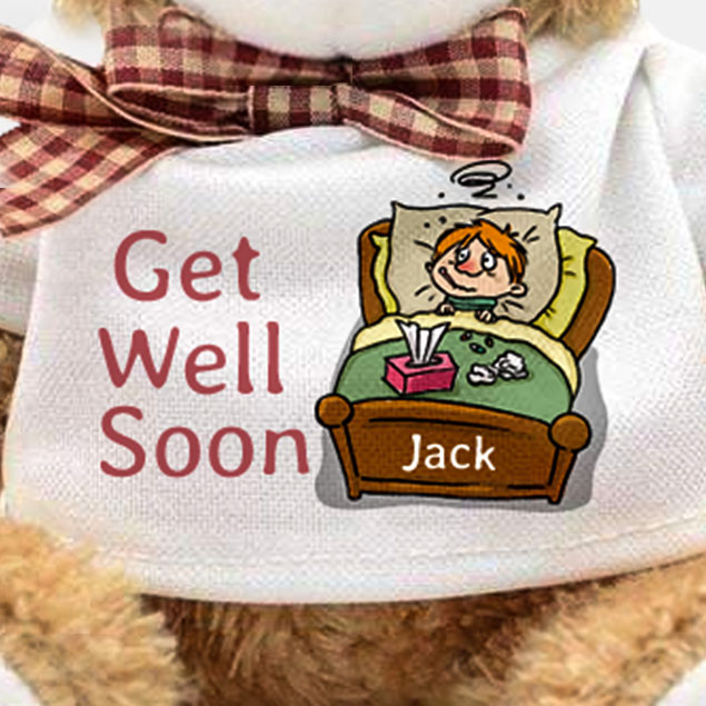 Get Well Soon - Personalised Teddy Bear