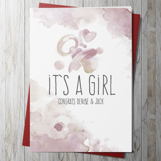 It's A Girl (Personalise)