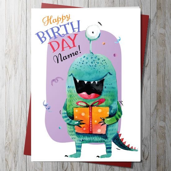 Monster Birthday Card 3