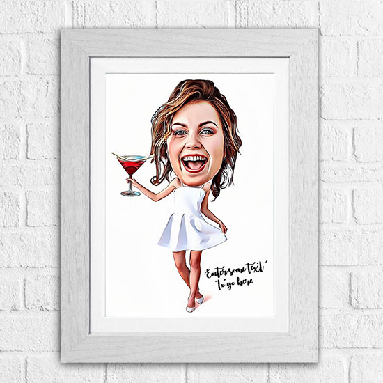 Party Girl Caricature