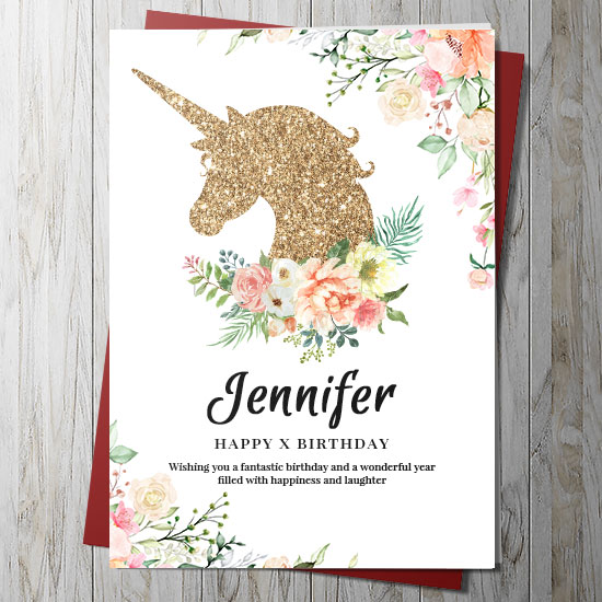 Unicorn Birthday Card