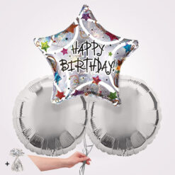Happy Birthday Stars Foil Balloon Bouquet