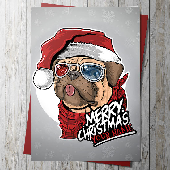Christmas Pug Card