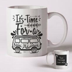 It's Time For a New Adventure (Personalised Mug)