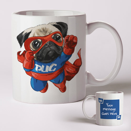 Super Pug Mug (Personalised Mug)