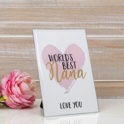 World's Best Nana Mirror Glass Plaque