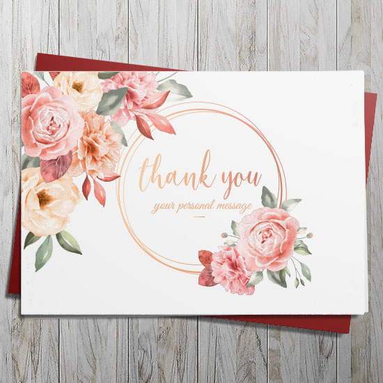Thank You Floral Card