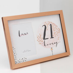 4 x 6 21st Birthday rose gold frame