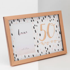4 x 6 50th Birthday rose gold frame