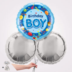 Birthday Boy Blue Foil Balloon Bouquet