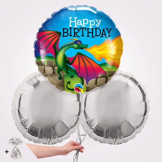 Mythical Dragon Birthday Foil Balloon Bouquet