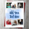 6 Photo Upload Card With Your Own Message & Captions (BLUE)
