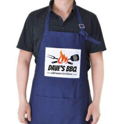 Blue BBQ Apron Personalise