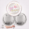 Silver Girls 1st Birthday Foil Balloon Bouquet
