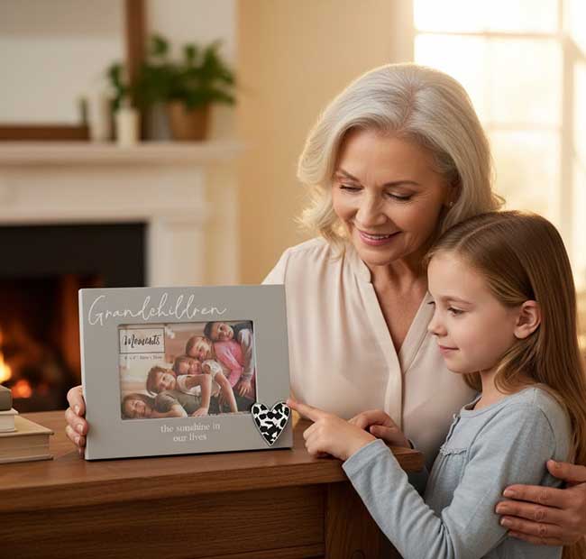 Grandchildren Photo Frame With Heart